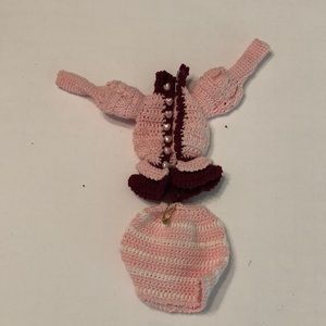 Hand Crocheted Victorian 11 inch Doll Skirt and Top